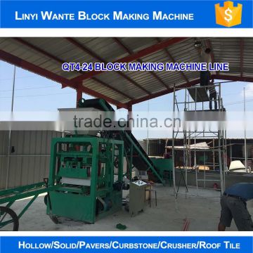 2016 WANTE MACHINERY QT4-24 BLOCK MACHINE LINE DELIVERING TO PHILIPPINES
