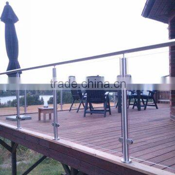 stainless steel handrail balustrade deck balcony staircase glass railing