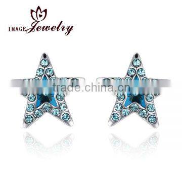 Most Popular Star Shape cz Diamond Stud Earrings