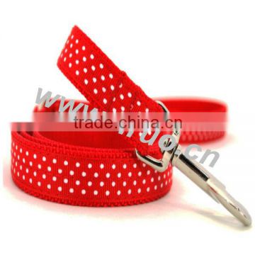 Ribbon Sewed Pet Collars and Leashes