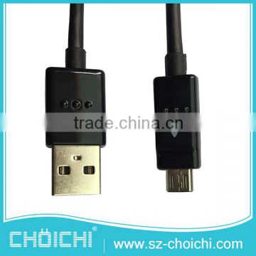 Hot selling universal 1m mobile phone black usb cable data only for LG