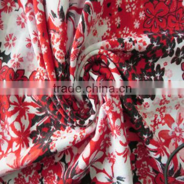Flower design 4 way stretch spandex knitted jersey fabric