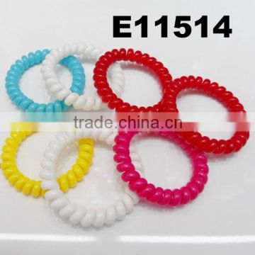 plastic spiral telephone line hair ties telephone wire hair band