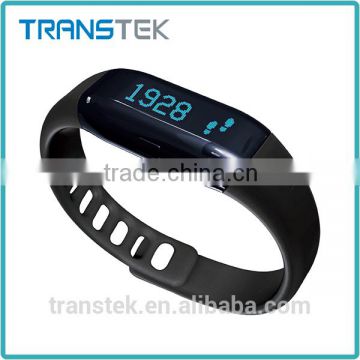 cheap wristband fitness tracker heart rate with white backlight