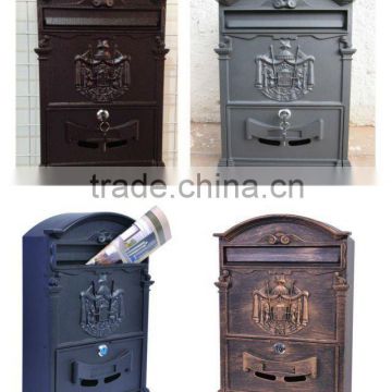 cast iron wall mailboxes