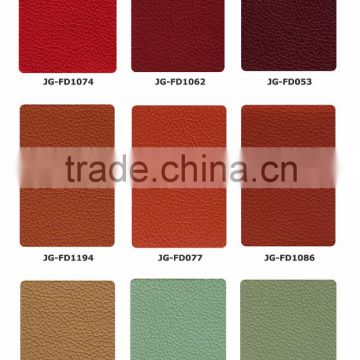 High quality PU coated Microfiber litchi leather 0.5mm~2.0mm for sofa, furniture, chair, decor and etc