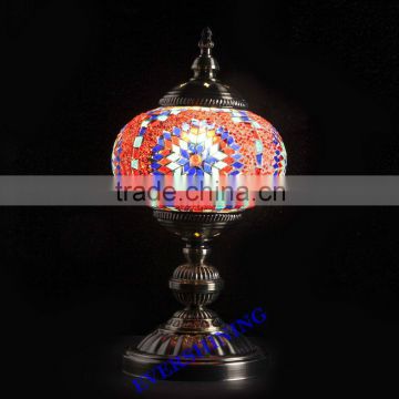 2016 New YMA402-19 Impressive Handmade Mosaic Lamps, Multicolor Turkish Bedside Table Lamp for Decor
