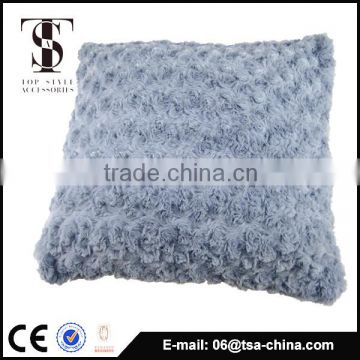 wholesale new design faux fur and Linen cushion cover , soft cushion pillow