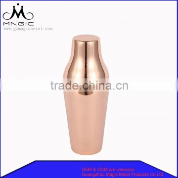 wholesale French style two piece copper cocktail shaker in colorful