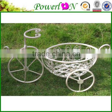 Popular Unique Design Wrough Iron Bicycle Shape Plant Pot For Home Patio Garden Backyard I24M TS05 G00 X00 PL08-5070