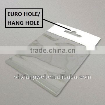 Pouches with euro hole