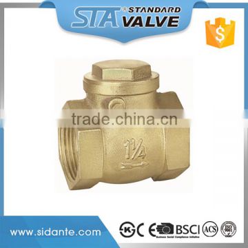 ART.4007 Made in China Supplier Wholesale Price Horizontal Type BSP Female Threaded Non Return 1 2 inch Brass Swing Check Valve