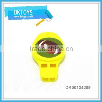 Mini Size Flat Ball Custom Wholesale Plastic Toy Whistle In Bulk