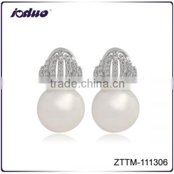 Wholesale Korea High-end Elegant Crown Shape Zircon Stud Earrings ZTTM-111306