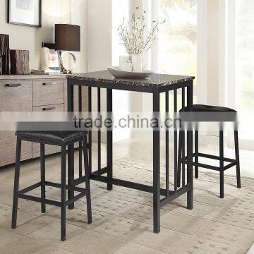 2016 New style metal dining table set furniture