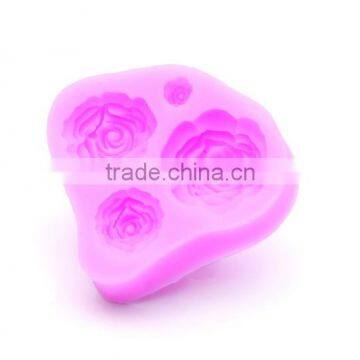 Rose shape silicone fondant mold