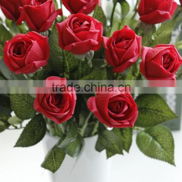 Home wedding decor moisturizing feel roses artificial silk flowers wholesale