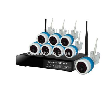 8CH CCTV System Wireless 960P NVR 8PCS 1.3MP IR Outdoor P2P Wifi IP CCTV Security Camera System Surveillance Kit 1TB HDD