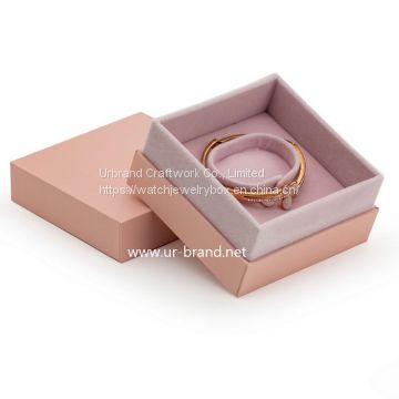 Factory sale jewelry bracelet packaging box pink simple and the carton gift box can be customized