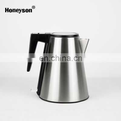Honeyson stainless steel electric kettles price supply 1.2l 1000W