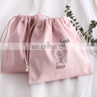 PandaSew Luxury Personalized Packaging Bag Custom Logo Necklace Bracelet Gift Drawstring Jewelry Suede Pouch