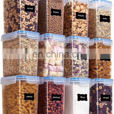 Factory supply 12pcs set airtight food storage container 1.6L Food container set Kitchen pantry container set