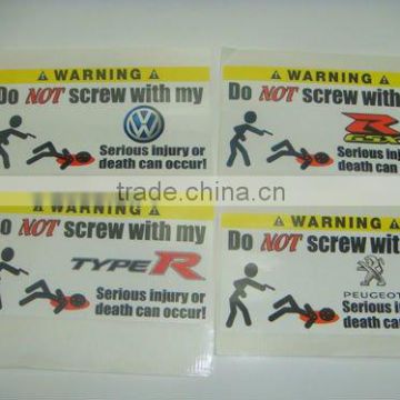car warning labels
