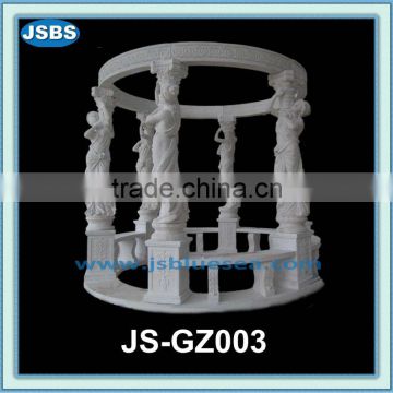 outdoor white marble lady statue gazebo for sale