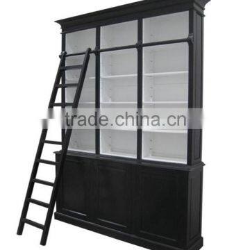 Anique painting reclaimed wooden bookcase with ladder