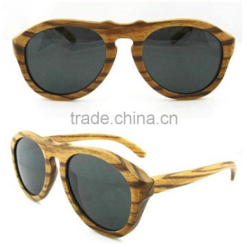 Lastest fashion and manufacturer wholesale natural Zebra wooden sunglasses
