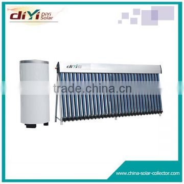 Saving place heat pipe solar collector