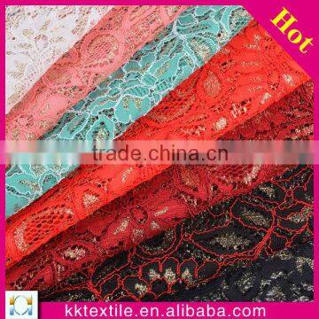 New arrival 50% Nylon 40% cotton 10%Metallic guipure lace dress fabric