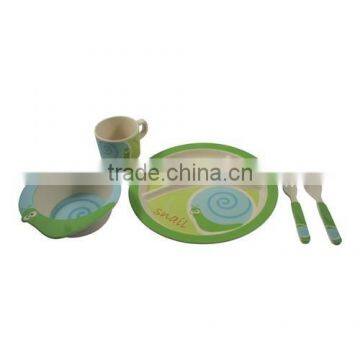 Eco-friendly kids dinnerware set- Snail design