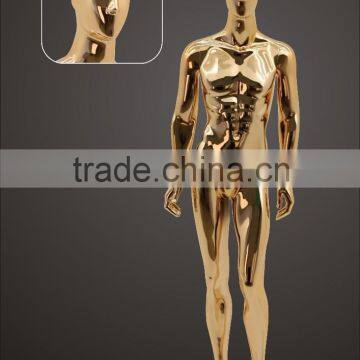 Chrome Gold Color Male Mannequin