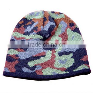 camouflage knitted hat
