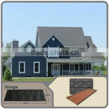 stone coated metal roofing panel roofing shingles/better than synthetic slate roofing/low stonc coated metal sheet roof prices