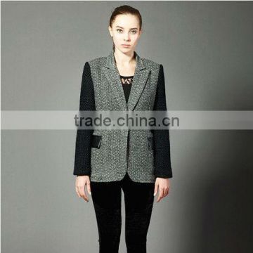 women half coat elegant wool long sleeve high quality