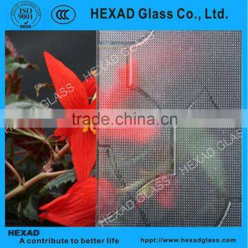 Hexad High Quality Figured glass/ patterned glass(Clear Karatachi pattern glass) with CCC,CE,ISO9001
