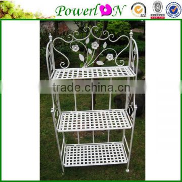Classical Antique Wrought Iron 3 Tier Shelf/Stand/Rack for Flower/shoes/Storage/ Decoration PL08-5137