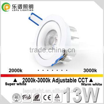 CCT Adjustable 13W/15W led downlight Wholesale 3 Years Warranty cob led downlight Shenzhen Manufacturer