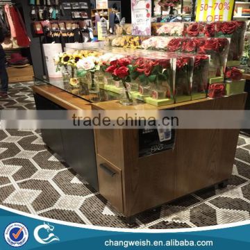 wooden flower display stand