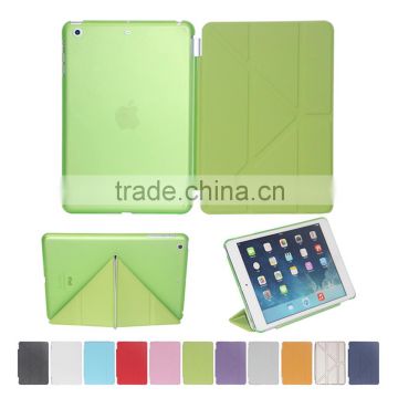 Wholesale Ultra Slim Stand Flolded Magnetic Smart Cover Leather Case for iPad mini 1/2/3