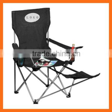 Foldable camping chair with footrest