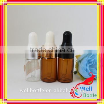 1ml amber glass bottle with dropper penicillin vial for medical glass dropper bottle