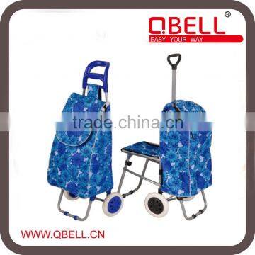 Cheap Foldable Shopping Trolley with steat