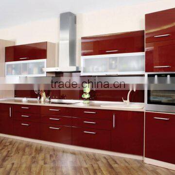 grey color modular kitchen cabinet