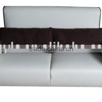 white two seater leather sofa