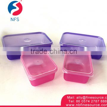 4 Pieces/Lot Clear Easy Open Cheap Plastic Reusable PP Lunch Box Food Container Plastic