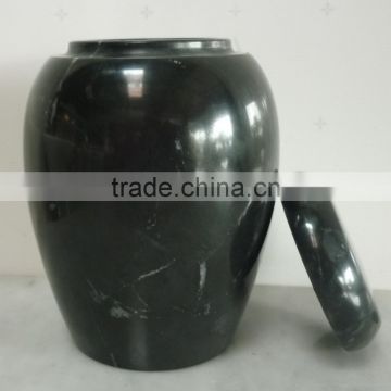 Black marble cremation urn from Vietnam