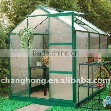 twin wall greenhouse with spring clips